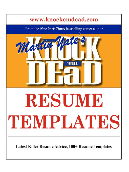 Title details for Knock Em Dead Resume Templates by Martin Yate - Available